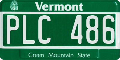 VT license plate PLC486
