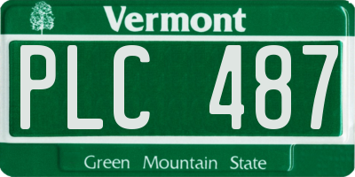 VT license plate PLC487
