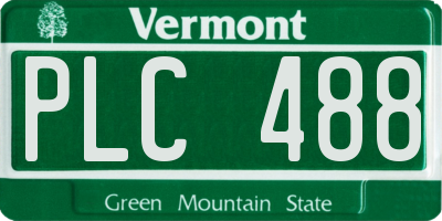 VT license plate PLC488