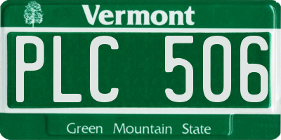 VT license plate PLC506