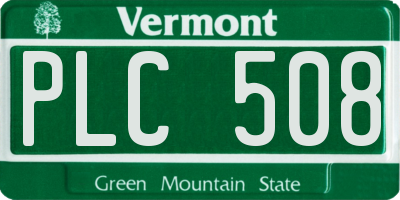 VT license plate PLC508