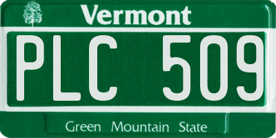 VT license plate PLC509