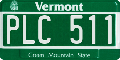 VT license plate PLC511