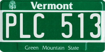 VT license plate PLC513