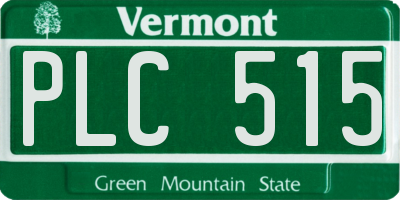 VT license plate PLC515