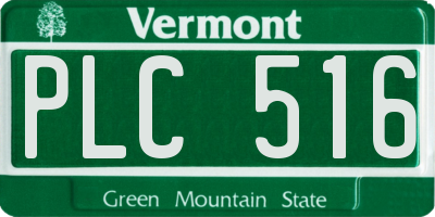 VT license plate PLC516