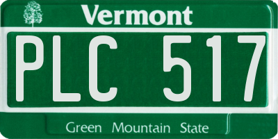 VT license plate PLC517