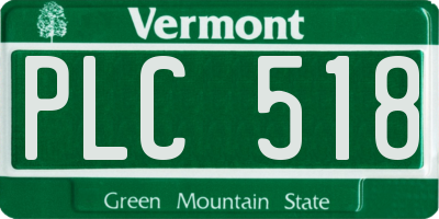 VT license plate PLC518