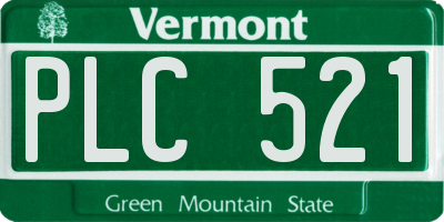 VT license plate PLC521