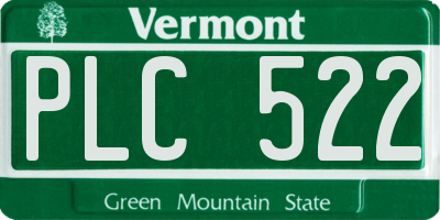 VT license plate PLC522