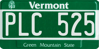 VT license plate PLC525