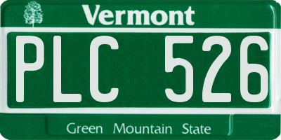 VT license plate PLC526