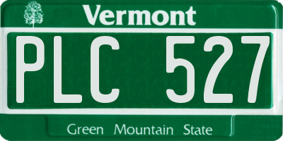 VT license plate PLC527