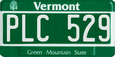 VT license plate PLC529