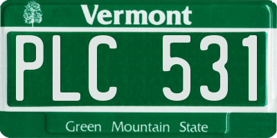 VT license plate PLC531