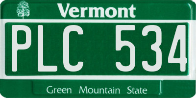 VT license plate PLC534