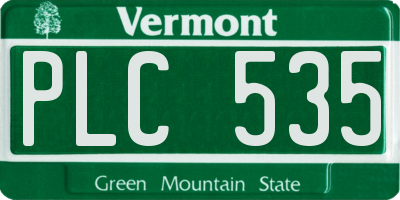 VT license plate PLC535