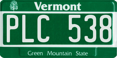 VT license plate PLC538