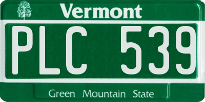VT license plate PLC539
