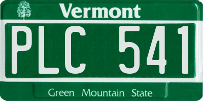 VT license plate PLC541