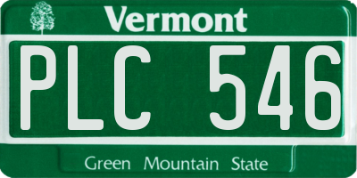 VT license plate PLC546