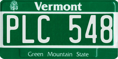 VT license plate PLC548