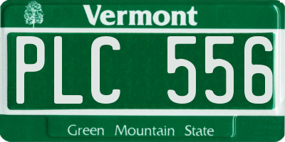VT license plate PLC556