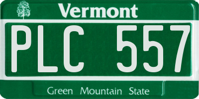 VT license plate PLC557