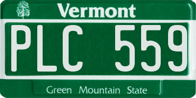 VT license plate PLC559