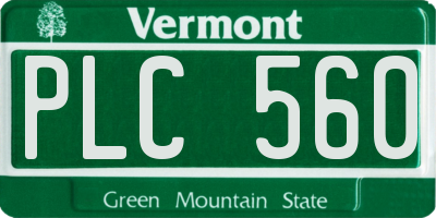VT license plate PLC560