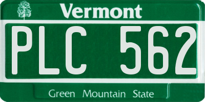 VT license plate PLC562