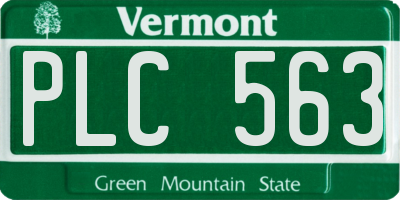 VT license plate PLC563