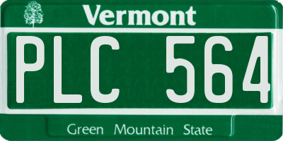 VT license plate PLC564