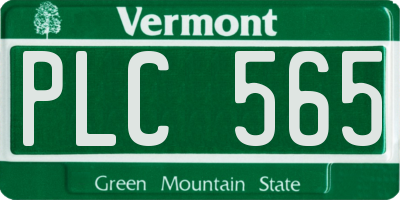VT license plate PLC565