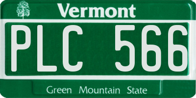 VT license plate PLC566