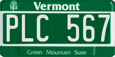 VT license plate PLC567