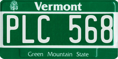 VT license plate PLC568