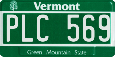 VT license plate PLC569