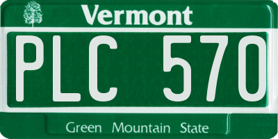 VT license plate PLC570