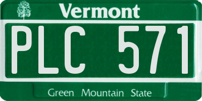 VT license plate PLC571