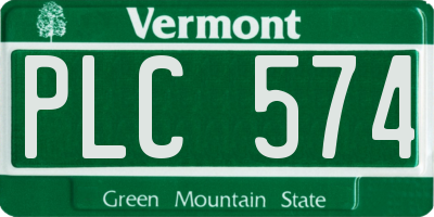 VT license plate PLC574
