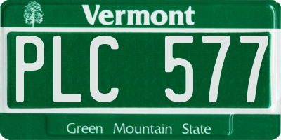 VT license plate PLC577