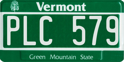 VT license plate PLC579