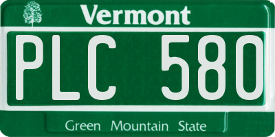 VT license plate PLC580