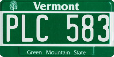 VT license plate PLC583