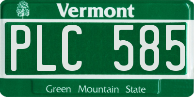 VT license plate PLC585