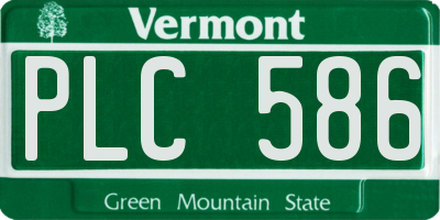 VT license plate PLC586