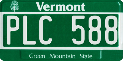 VT license plate PLC588