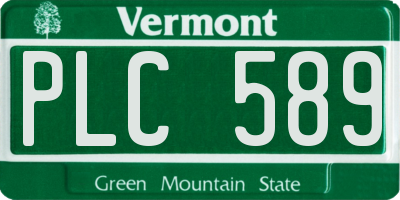 VT license plate PLC589