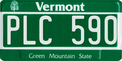 VT license plate PLC590